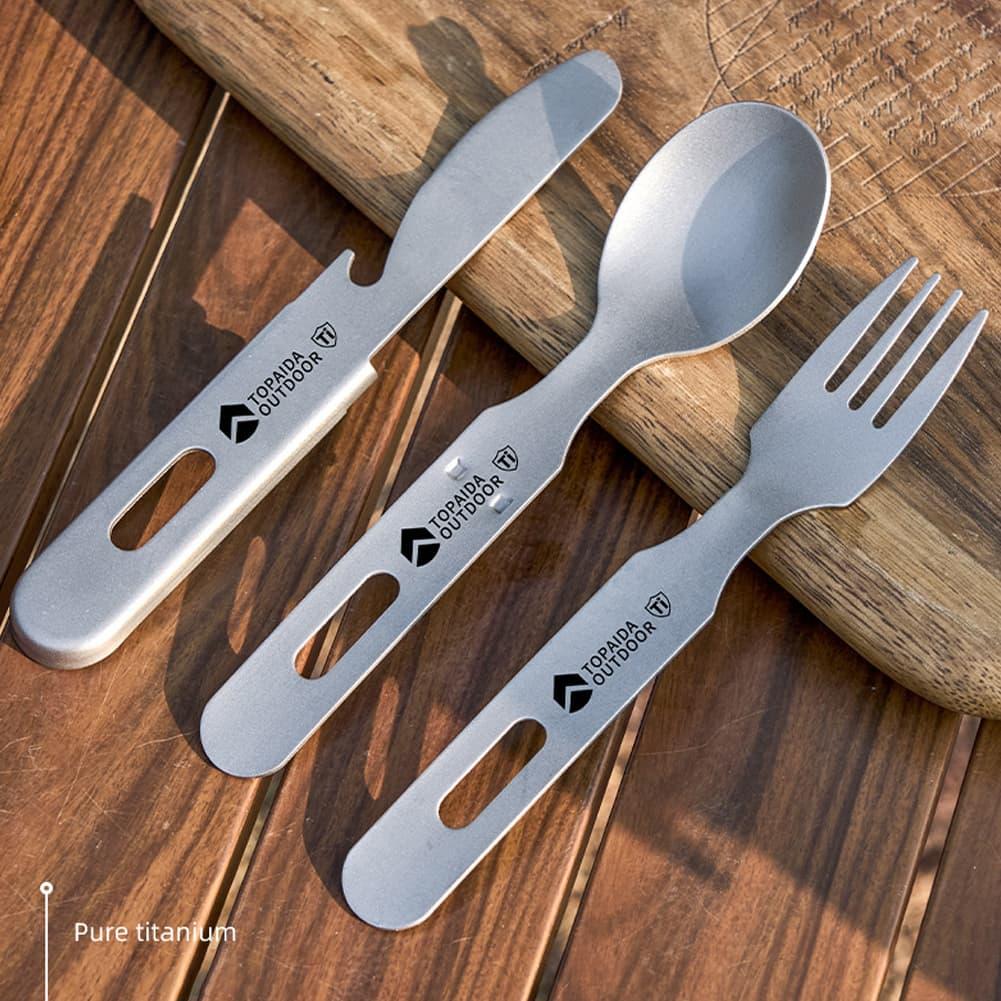 Edc Everyday Carry Knives - Set 3 in 1 Forchetta, Cucchiaio