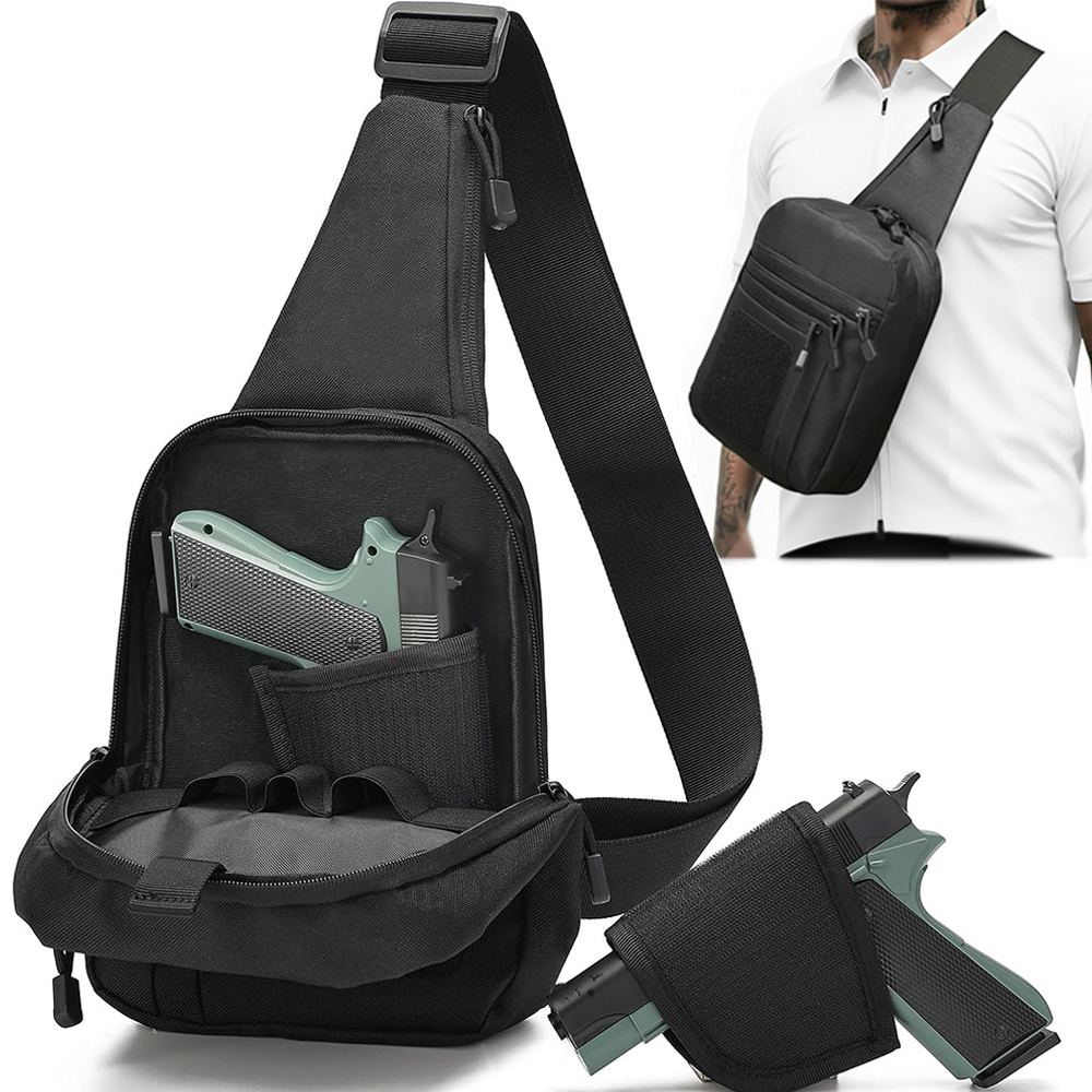 Borsa tattica per pistola, fon - Edc Concealed Carry Sling Bag recensione e prezzo