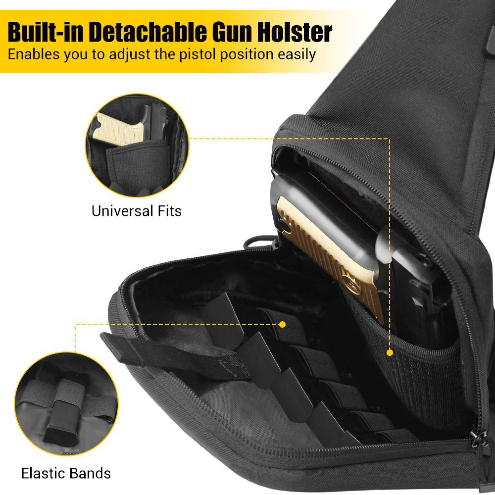 Borsa tattica per pistola, fon - Edc Concealed Carry Sling Bag recensione e prezzo