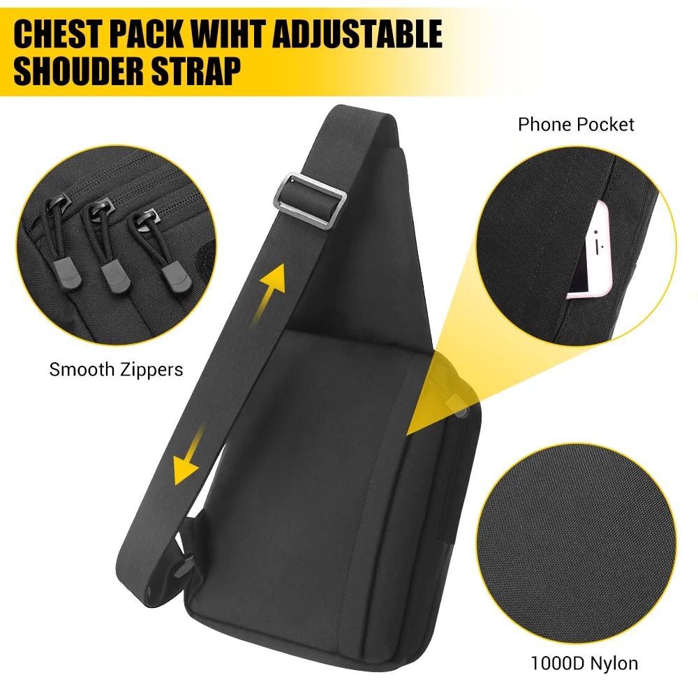 Borsa tattica per pistola, fon - Edc Concealed Carry Sling Bag recensione e prezzo